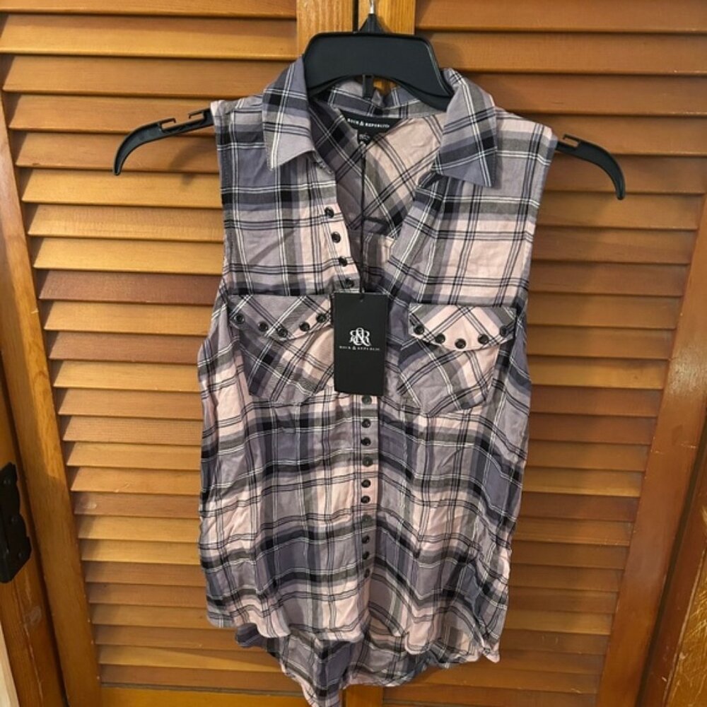 Rock&Republic pink and black size small sleeveless top